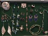 STERLING SILVER JEWELRY / NATIVE AMERICAN JEWELRY / NAVAJO JEWELRY / TURQOISE JEWELRY
