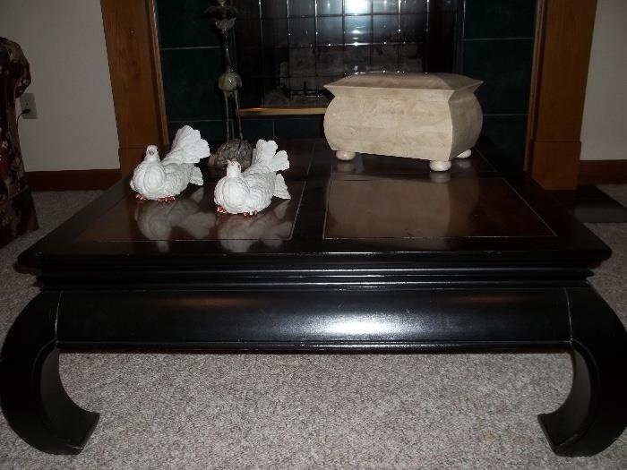 Rich wood coffee table
