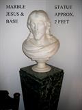 Marble Jesus 2 ' statue and base