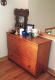 Blanket Chest, Misc pottery, Gingerbread Style Mantle Clock