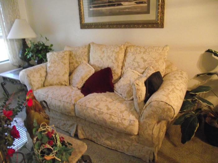 SOFA AND OVERSTUFFED CHAIR TO MATCH