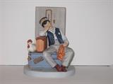 30.	Norman Rockwell Figurines, circa 1980.     Appraisal Est.  $200 each
This is a collection of12 Norman Rockwell figurines, produced by the Danbury Mint as a limited edition series in 1980. They are cast porcelain and painted in great detail. 
