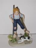 30.	Norman Rockwell Figurines, circa 1980.     Appraisal Est.  $200 each
This is a collection of12 Norman Rockwell figurines, produced by the Danbury Mint as a limited edition series in 1980. They are cast porcelain and painted in great detail. 
