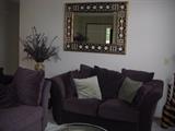 Loveseat (Purple) & Wall Mirror