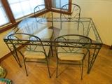 Very Nice Antique Indoor quality dining set with beautiful patina.