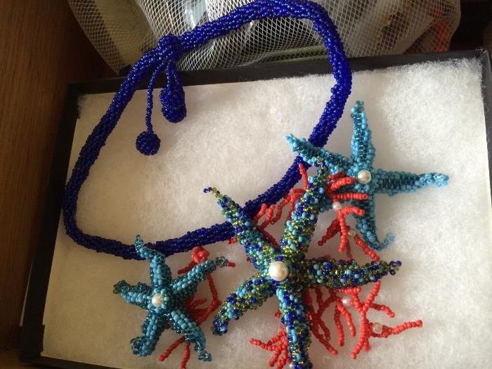 Cruise-ready! Beaded starfish necklace