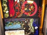 Vintage and artisan costume jewelry, many natural stones, glass, beading. Also, some gold and silver (ask to see).