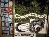 Vintage and artisan costume jewelry, many natural stones, glass, beading. Also, some gold and silver (ask to see).
