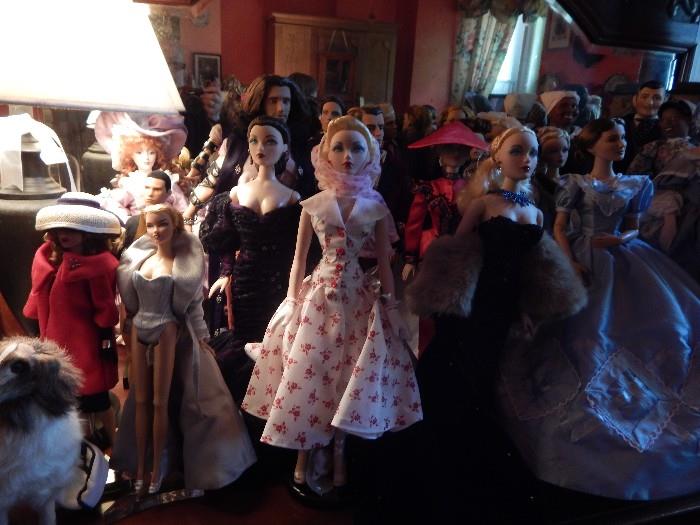 Another shot of just some of the fashion dolls. Some are plastic, resin and others are porcelain.