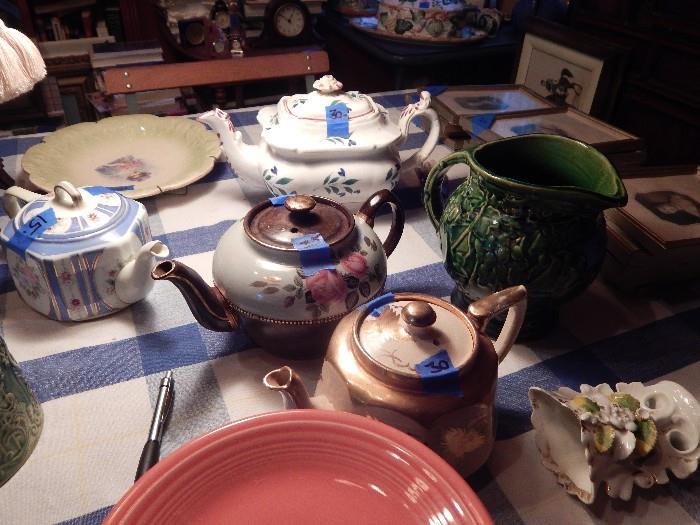 Several tea pots