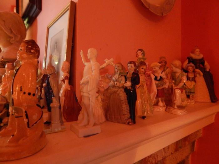 Many figurines of all kinds, sizes and designs. English, German and Japanese makers.