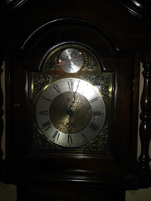 Close up of face of Grandfather clock