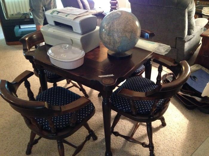 Nice game table with 4 chairs