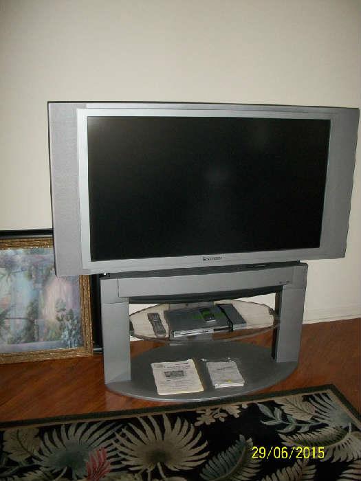 Panasonic TV , TV stand, DVD player