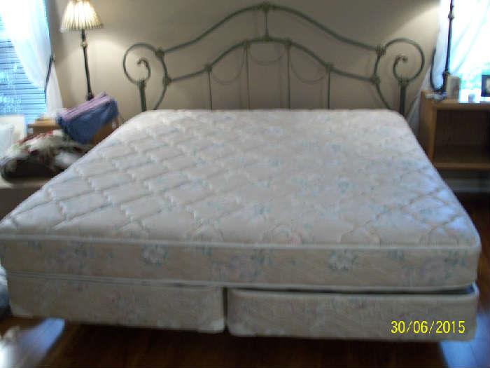 King bed with Metal headboard