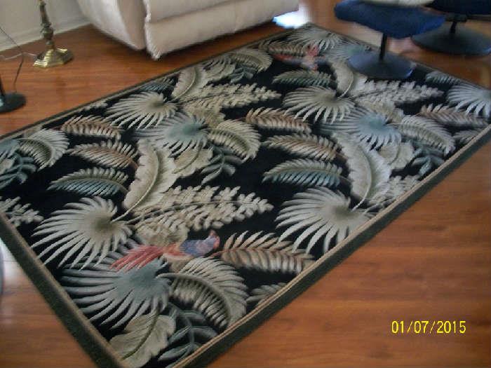 8' x5' Tropical wool rug