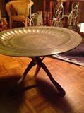 Morroccan Brass Tray Table