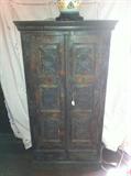 Diminutive antique painted chest
