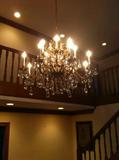 Approx. 36" across/crystal chandelier
