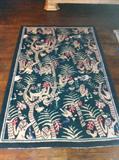 Hooked jungle rug