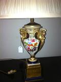 Antique hand painted French lamp