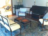 Three-piece antique barley twist parlor set