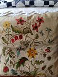 Hand-embroidered pillows
