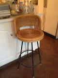 One of four retro bar stools
