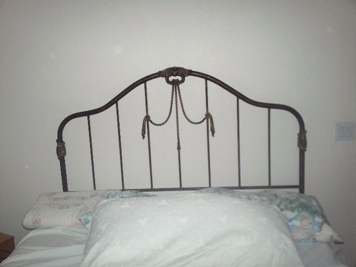 Iron bed with box spring and matress 100 