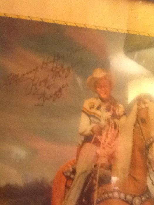 Signed "Happy Trails" Roy Rogers & Trigger