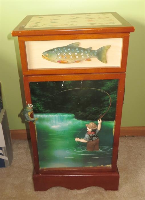 Cute fishing cabinet
