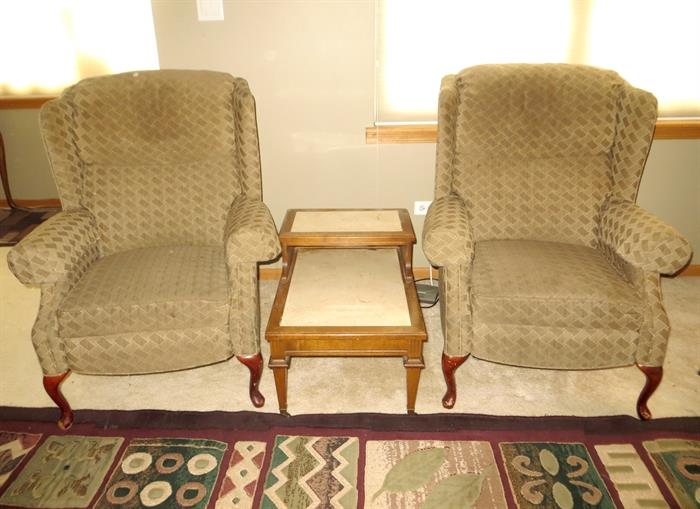 Wing back chairs