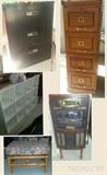 File Cabinets (SOLD), Storage Unit (SOLD) Stool, Vintage Radio