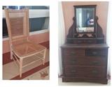Caned Chair, Antique Dresser (SOLD) 