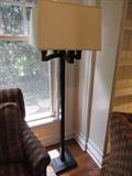 MODERN 4 LIGHT FLOOR LAMP WITH SQUARE SHADE