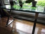 GLASS TOP DESK.  ROOM AND BOARD.