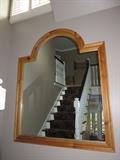 VINTAGE PINE PALLADIAN ARCHED TOP MIRROR 
