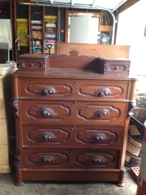 antique dresser - decoration at the base on the right is in the drawer - in consideration of the age in excellent condition
