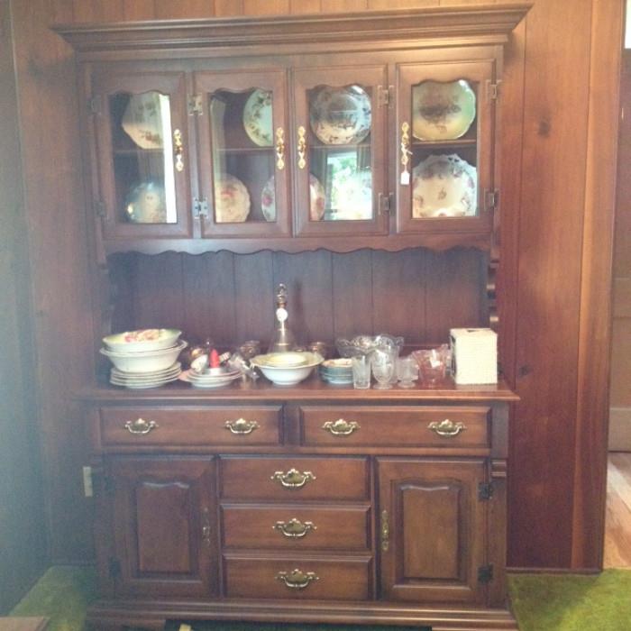 Republic style by Tell City - maple china cabinet