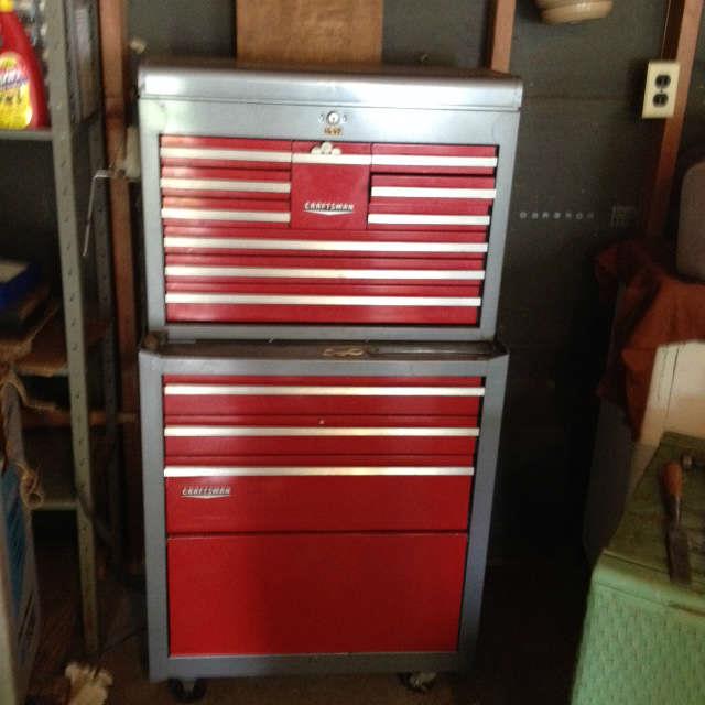 vintage craftsman tool chests without tools - original condition and in excellent condition for the age