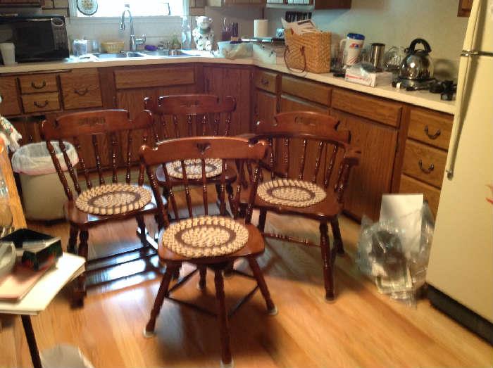 4 Tell City chairs - solid and in good condition