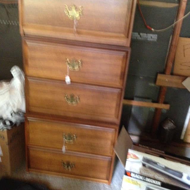 5 - two drawer units and 1 bookcase unit - good condition and can be sold separately or together - many ways to use these - this picture is to show design