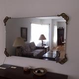 gold corner mirror