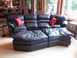 100% top grain & full grain leathers - no vinyl or split hides.  Identical sofa is still sold at Peter's Billiards.  Name of sofa is "Canyon".  Retail Value:  $4,800.00