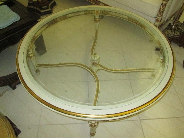 Another gilded European-designed cocktail table