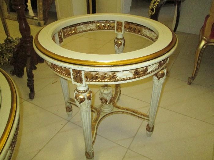 Pair of gilded side tables