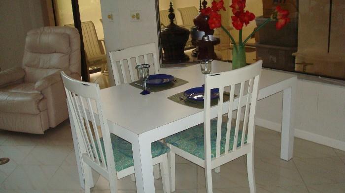 Parsons style table and chairs 