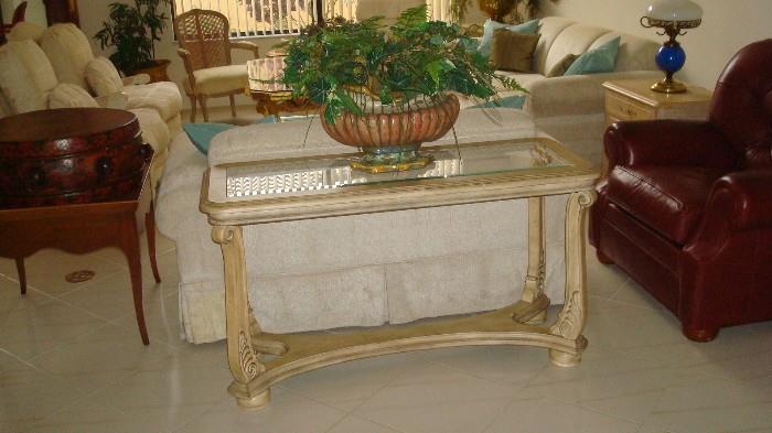 carefree style bleached wood console