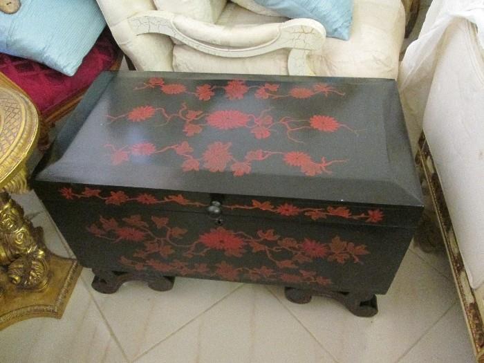 hand-painted chest