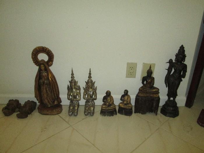 collection of Buddha and Tibetan deities